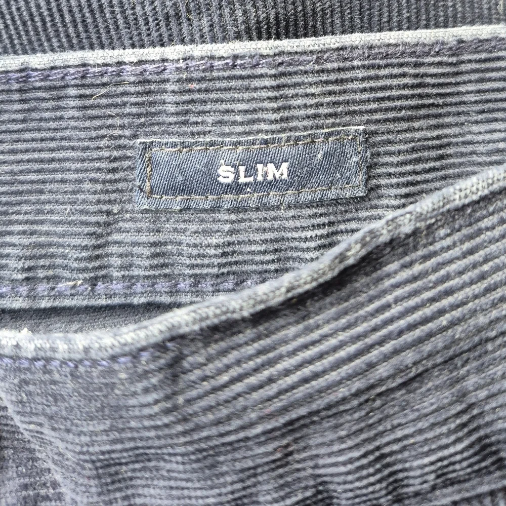 J. Crew Men's Pants Navy Blue Corduroy Flex Slim Size 34 X 30